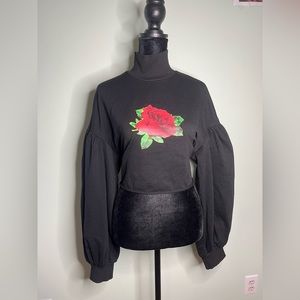 Rose crop crewneck